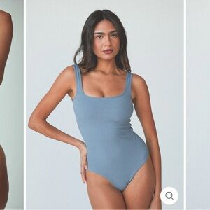 Klassy Network Bamboo Cotton Square Neck Tank Top Bodysuit